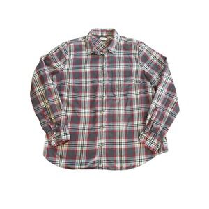 J. Crew Women's Plaid Button Up Shirt Size Medium Boy Shirt Fit Cotton Flannel
